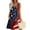 Wine, variant on Women's 4th of July Patriotic Dress, Women Sexy Square Neck Sleeveless Dress, Independence Day American Flag Printed Summer Mini Dress with Pockets, Loose Fit Bohemian Style for Outdoors,Blue L
