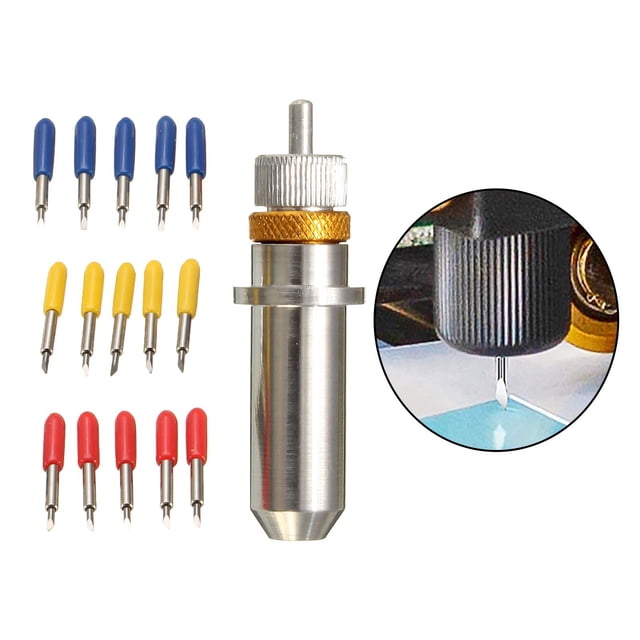 Cuchillas de corte BLESIY Hoja de material acero de tungsteno 15 piezas con 1 carcasa de bloque de cuchillo