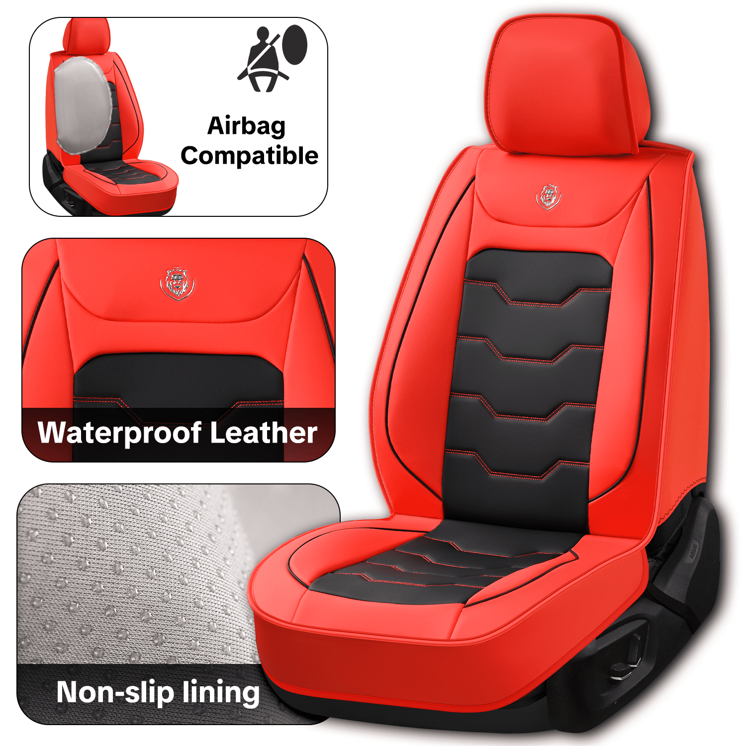 Car Seat Covers for Toyota RAV4 2025 Perfect Fit for Car Seats, Waterproof Faux Leather, Protecting Car Interiors, 5-Seat Full Set, Easy Installation