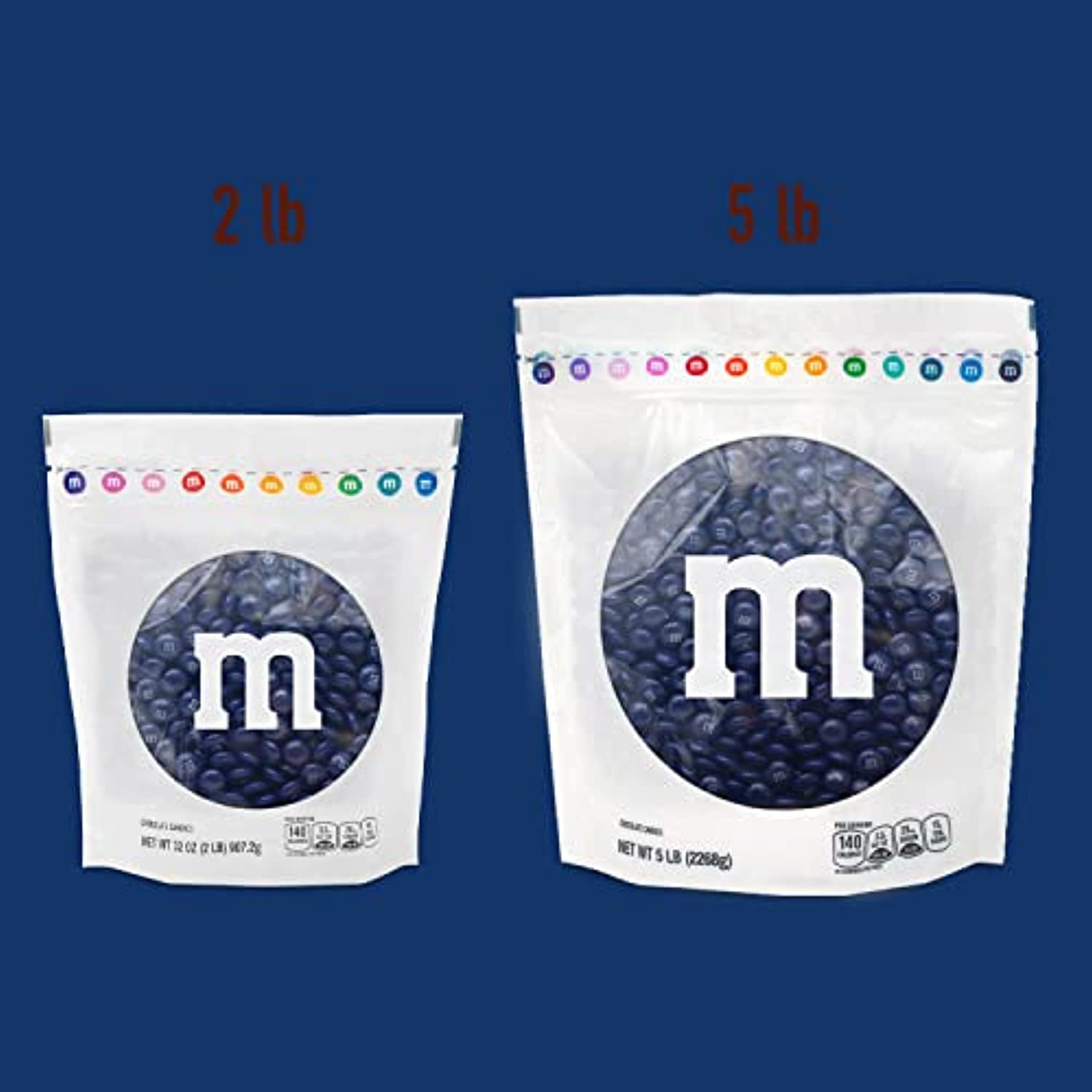  M&M'S Peanut Blue Chocolate Candy, 2lbs of Bulk Candy in  Resealable Pack for Graduations, Weddings, 4th of July, Birthday Parties,  Candy Bars, Dessert Tables & DIY Party Favors : Grocery 
