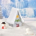 thumbnail image 2 of Beautynvta Christmas Plastic House Figurines, Miniature Christmas Tabletop Ornaments House Statue House Model for Christmas Holiday Home Party Decor, 1" x 1" x 1.7", Gray, 2 of 8