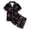 Black, variant on Enyan Halloween Pajamas Girls Short Sleeve Graphic Pjs Set Kid Toddler Jammies Sleepwear Loungewear Set Halloween Pjs for Girls(8-9 Years)