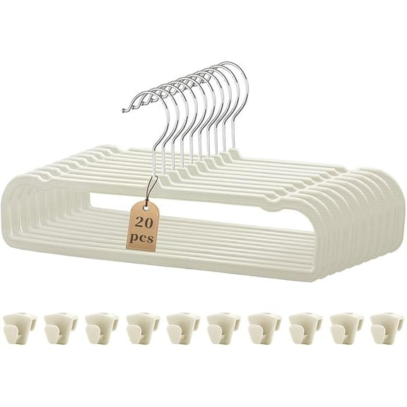 Slim Plastic Pants Hangers (Non-Velvet),Thin Space-Saving Trouser Hanger,Jeans Hangers with 360° Swivel Chrome Hook,Clothes Organizers for Slacks Scarf Trousers Ties