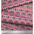 thumbnail image 2 of Soimoi Modal Satin Fabric Aztec Southwestern Print Fabric by The Yard 42 Inch Wide, 2 of 3