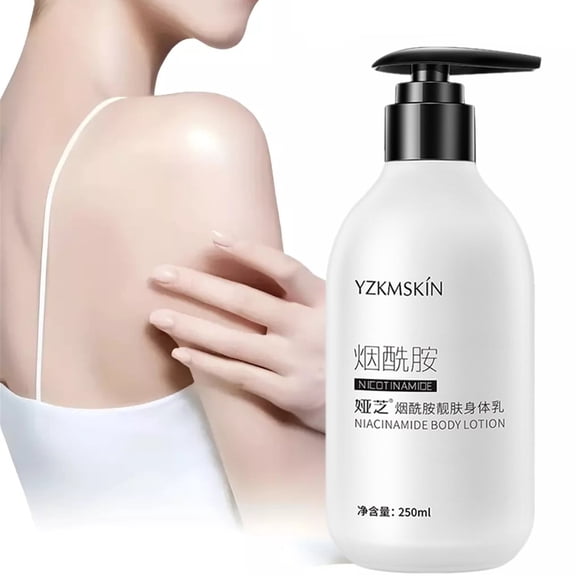 Niacinamide Body Lotion - Body Lotion Brightens & Hydrates Skin Korean Body Lotion Brightens Skin Dullness Suitable for All Skin Types Non Irritating 250Ml, Moisturising Cream, Abs Makeup Organizers