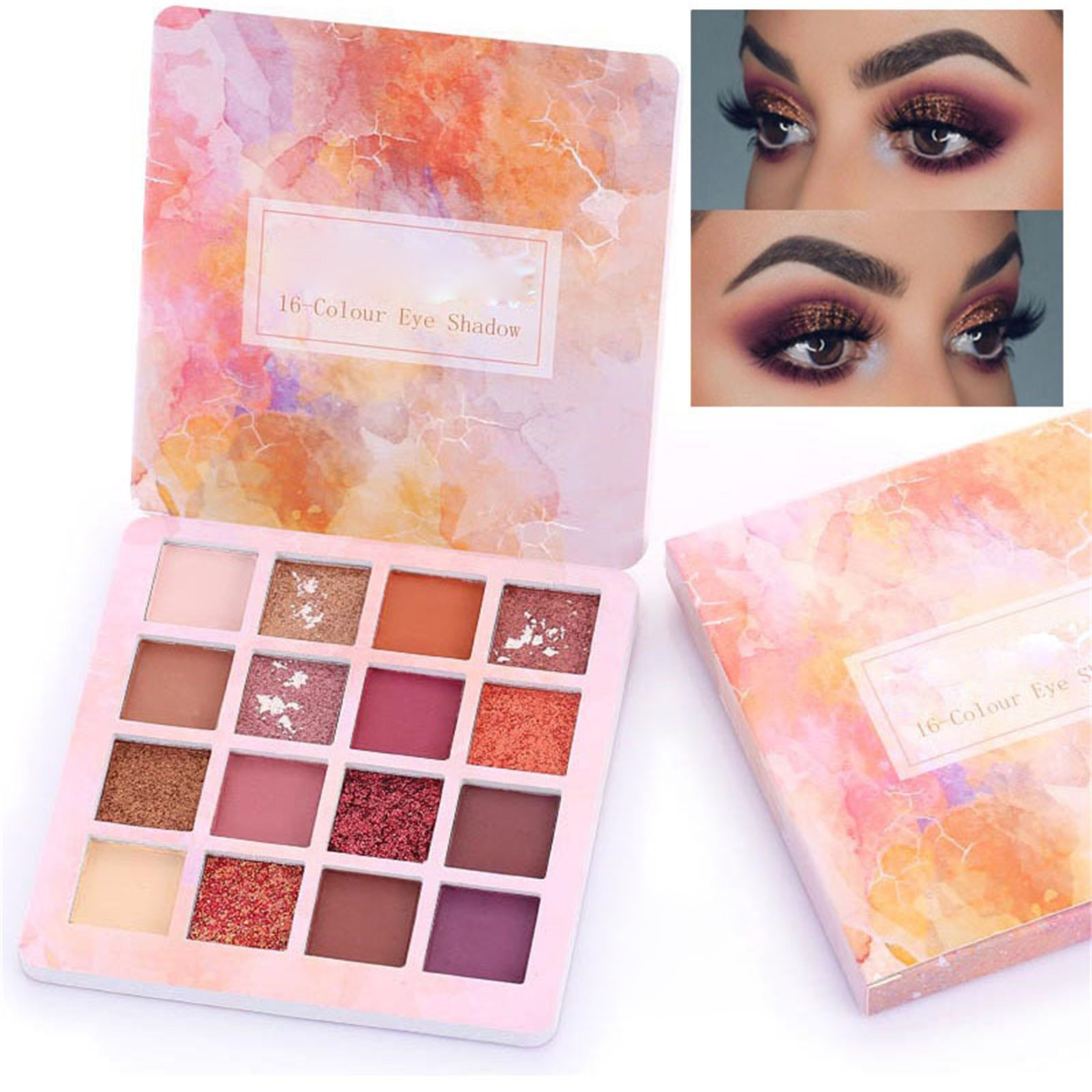 Mishuowoti 16 Shades Of Glitter Eyeshadow Makeup Mattes And Metallic