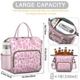 thumbnail image 5 of Pink and Pink Of Leopard Print Womens Lunch Box for Work,Insulated Large Lunch Bag for Tween and Teen,Loncheras Para Mujer,Leakproof Adult Lunch Bag for Work,Beach,Travel,Picnic,Camping, 5 of 7