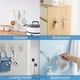 thumbnail image 3 of Ganchos de pared transparentes, reutilizables, sin costuras, impermeables y a prueba de aceite, ganchos para colgar, ganchos de techo para baño y toallas (paquete de 10) JM MX-0140598FYD, 3 of 5