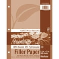 thumbnail image 2 of Ecology Recycled Filler Paper, White, 3-Hole Punched, 3/8" Ruled w/ Margin 8-1/2" x 11", 500 Sheets Per Pack, 2 Packs, 2 of 3
