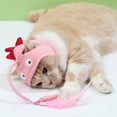 thumbnail image 4 of LAZIOEGR Head‑Mounted Cat Teaser Wand – Pink Dinosaur‑Style Interactive Toy for Playful Paws, 4 of 11