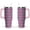 Pink-67, variant on 40oz Tropical Pineapple Pattern Stainless Steel Flip Straw Tumbler Spill Proof Travel Cup Double Wall Vacuum Insulated Coffee Mug with Top Handle