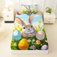 thumbnail image 3 of Erosebridal Cartoon Rabbit Colorful Eggs Twin Sheet Sets 3pcs For Kids,Easter Festival Bedding For Boys Girls,Microfiber Bedroom Decor, 3 of 5