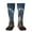 2 Black-2, variant on Starry Light White Horse print thigh-high socks, crafted for both men and women with a stretchy, high-opaque design perfect for daily wear