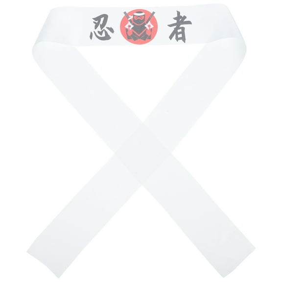 GOOHOCHY 1Pcs Japanese Headband for Men and Women and Elastic White Polyester Hairband for Chefs