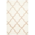 thumbnail image 3 of SAFAVIEH Dhurries Landon Geometric Area Rug, Ivory/Camel, 3' x 5', 3 of 5