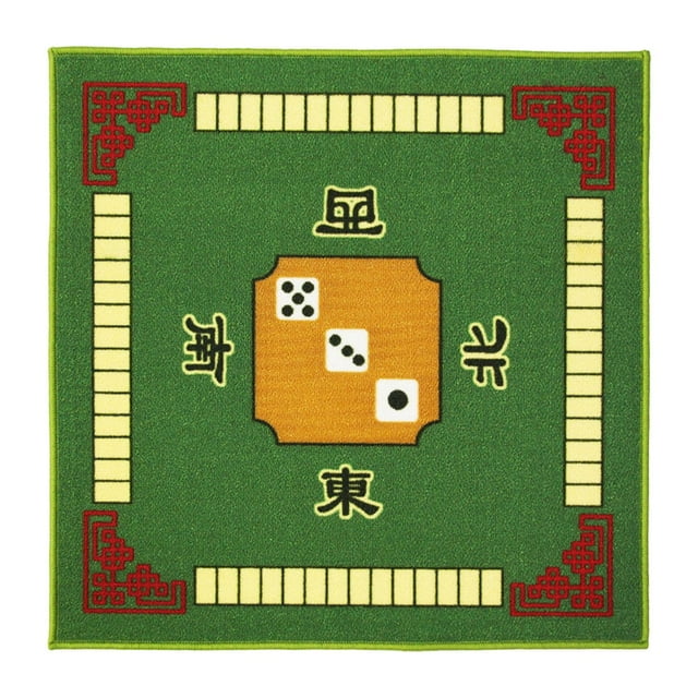 veasfak Mahjong Table Mat Mahjong Accessories Tablecloth for Card Home Desktop Games Green