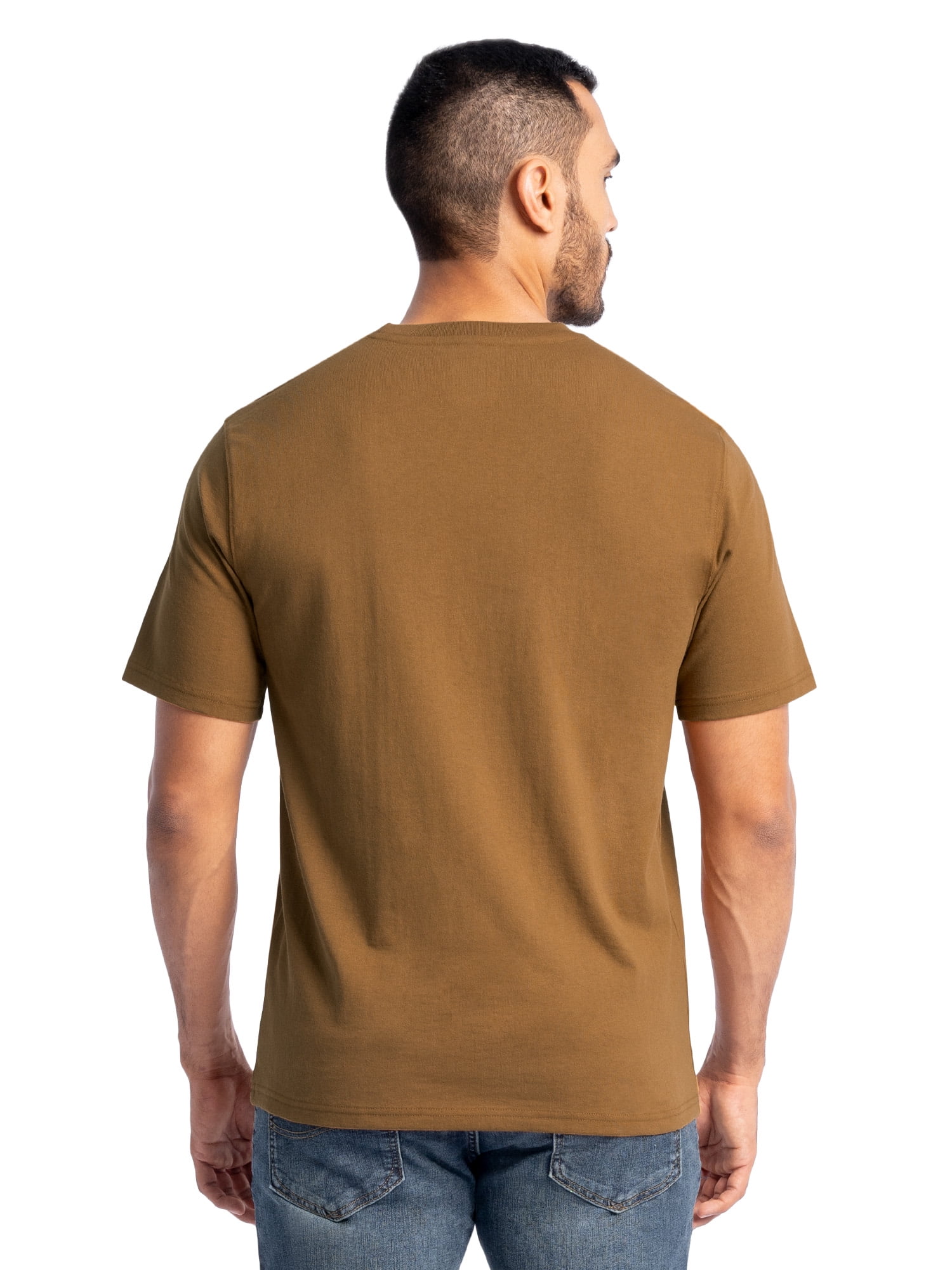 Wrangler Workwear Men's Short Sleeve Heavyweight Pocket Crew Work Shirt, size S-2XLT