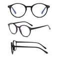 thumbnail image 3 of 4 Pairs Women Men Anti-Blue Light Reading Glasses Retro Round Readers, 3 of 5