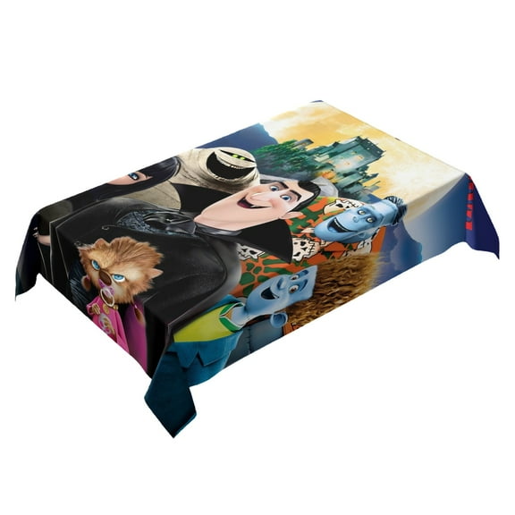 Hotel Transylvania-theme square tablecloth has an iconic print, fits most tables, and is easy to care for perfect gifts for fans friends and family，55" x 71"（140*180cm）