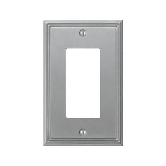 1 Rocker & GFCI Metal Brushed Nickel Wallplate