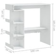 thumbnail image 4 of vidaXL Bar Table Dining Room Standing Desk with Storage Rack Engineered Wood, 4 of 61