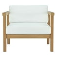 thumbnail image 6 of Modway Bayport Outdoor Patio Teak Armchair in Natural White, 6 of 6