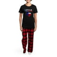 thumbnail image 4 of CafePress - Flag Map With Texas Women's Dark Pajamas - Women's Short Sleeve Print T-Shirt and Pants Dark Cotton Pajama Set, 4 of 7