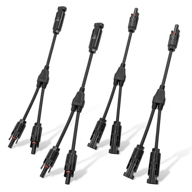 Adaptador fotovoltaico paralelo con rama en Y ECO-WORTHY de 30 A Solar Connectors