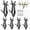 Style 2, variant on Threns European Mount Skull Hanger,Carbon Steel Deer Skull Wall Hooker for Hanging Deer Head,Pronghorn and Other Smaller Animals,Euro Mount Hanger for Indoor Outdoor,6 Pack