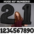 thumbnail image 2 of 40" Black Number 1 Foil Mylar JUMBO Balloon (Pack of 1) - Birthday Party Supplies Decorations, 2 of 2