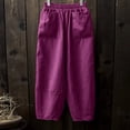 thumbnail image 5 of Women’s Pants Straight Leg Baggy Purple Pant Women Casual Comfortable Work Pants Cute Pants for Women, 5 of 5