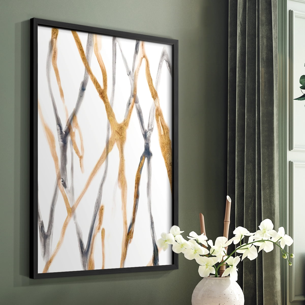 Runnel IX in Black Solid Wood 8 x 10 Framed Print