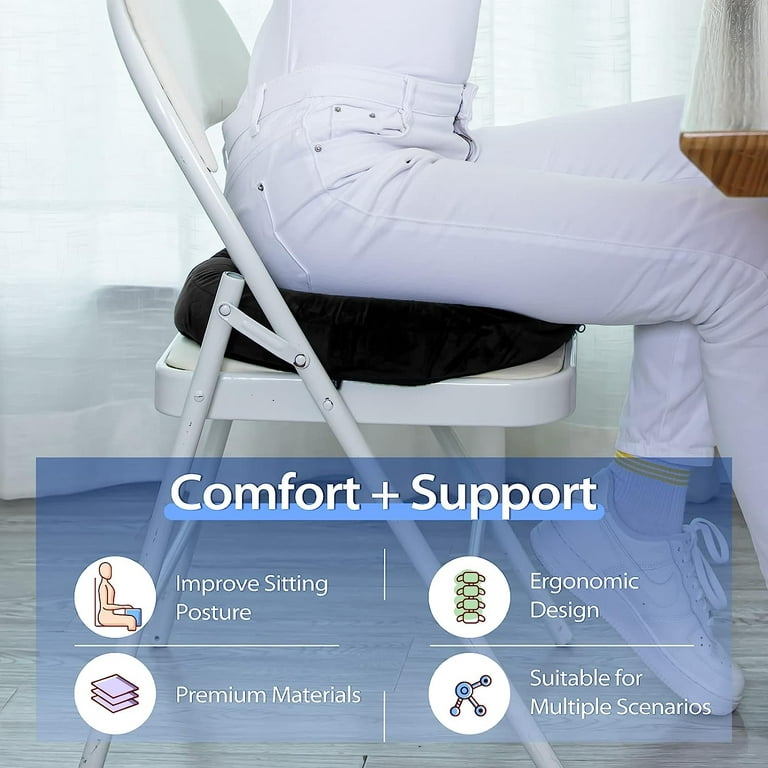 Breathable Non Slip Sitting Donut Cushion,Memory Foam Support Donut  Pillow,Hemorrhoid Tailbone Cushion for Postnatal Car , Gray