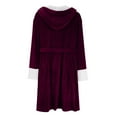 thumbnail image 4 of hotojiny Womens Plus Size Robes Hooded Winter Warm Plush Shower Spa Bathrobe Fuzzy Sleepwear Soft Loungewear, 4 of 6