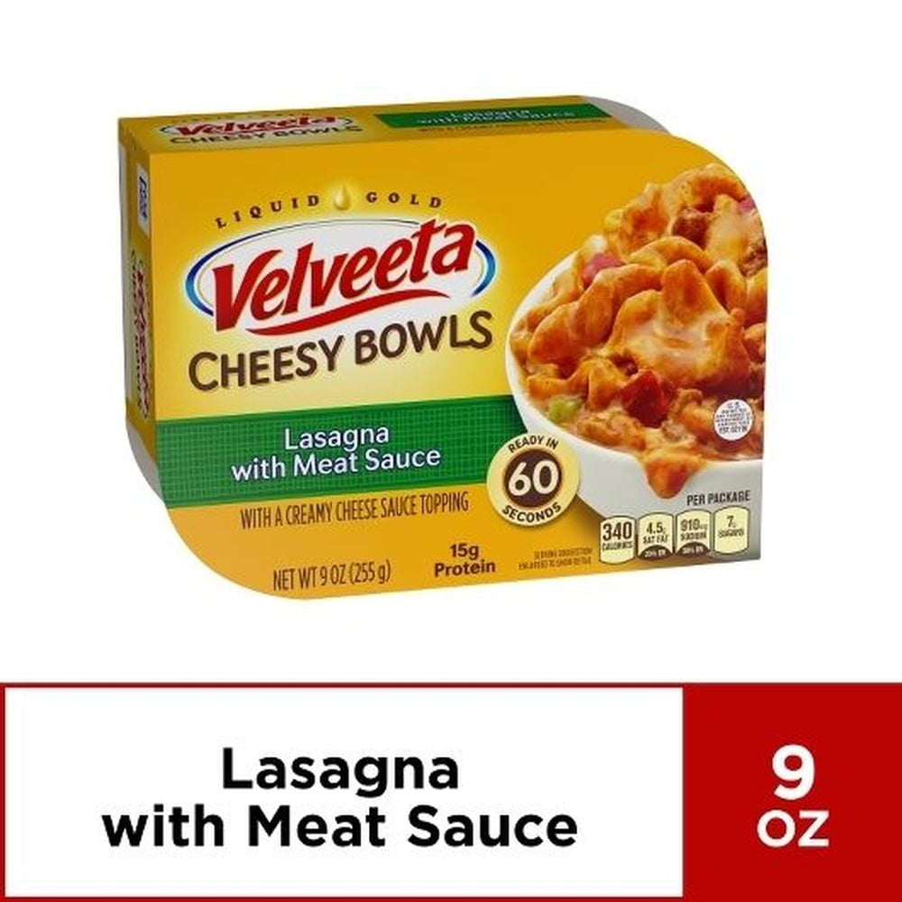 Velveeta Singles Cheesy Skillet Lasagna with Meat Sauce, 9 Ounce -- 6 per case.
