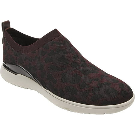 Rockport Women's Total Motion Sport High Slip-On Oxblood Leopard CI6863