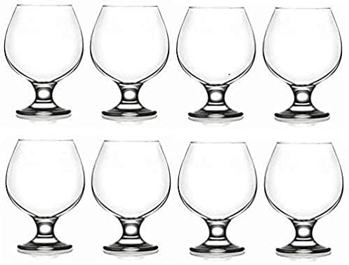 Epure Cremona Collection 8 Piece Water Goblet Glass Set - Strong Stemmed  Glasses For Drinking Water, Juice, Wine, Mixed Drinks, and Cocktails (Water  Goblet (10.5 oz))