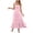 Pink, variant on WIZUTIZ Womens Summer Dress Trendy Plus Size High Rise Adjustable Strap Solid Peplum Dress Sleeveless V-Neck Tank Dress for Lady Ankle-Length Wrinkle-Free Party Dress Black