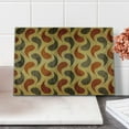 thumbnail image 2 of Rustic Cutting Board, Abstract Style Tadpole Patterns Tiling of Wavy Shapes Ornamental Art Print, Decorative Tempered Glass Cutting and Serving Board, Small Size, Brown Black, by Ambesonne, 2 of 5