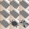 thumbnail image 2 of Black White Geometric Doormat Anti-Slip Carpet Door Mat Doormat Outdoor Kitchen Living Room Floor Mat Rug 40*60cm, 2 of 6