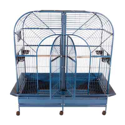 A and E Cage Co. Double Macaw Bird Cage-Black