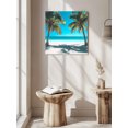 thumbnail image 5 of Wall Art Prints, Ocean Beach Framed Canvas Prints for Bedroom Living Room Bathroom Office, Summer Coconut Coastal Sea Landscape Gallery Wrap Wall Art Poster for Gifts Home Decor 12"x12", 5 of 9