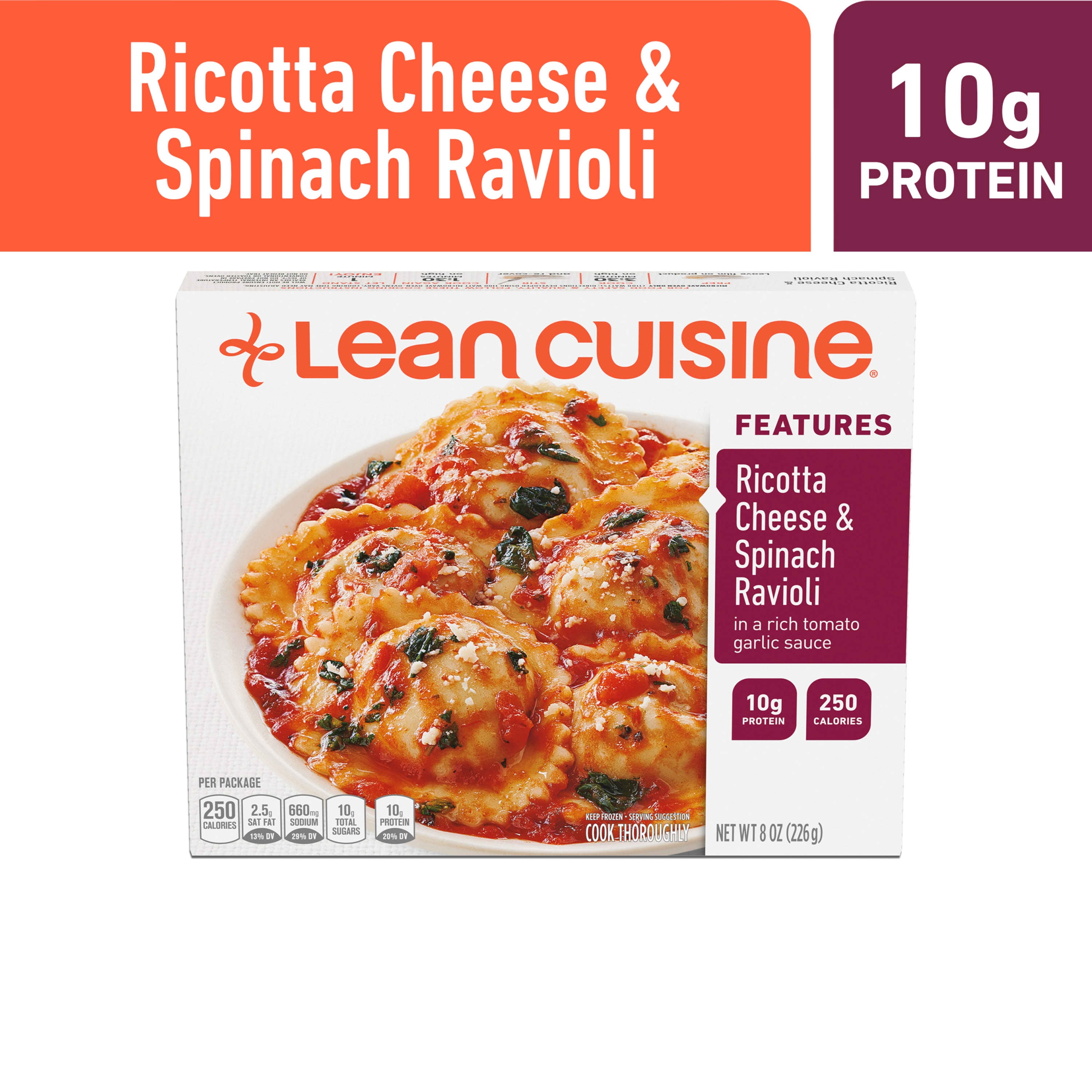 Buy Lean Cuisine Features Ricotta Cheese & Spinach Ravioli Frozen Meal