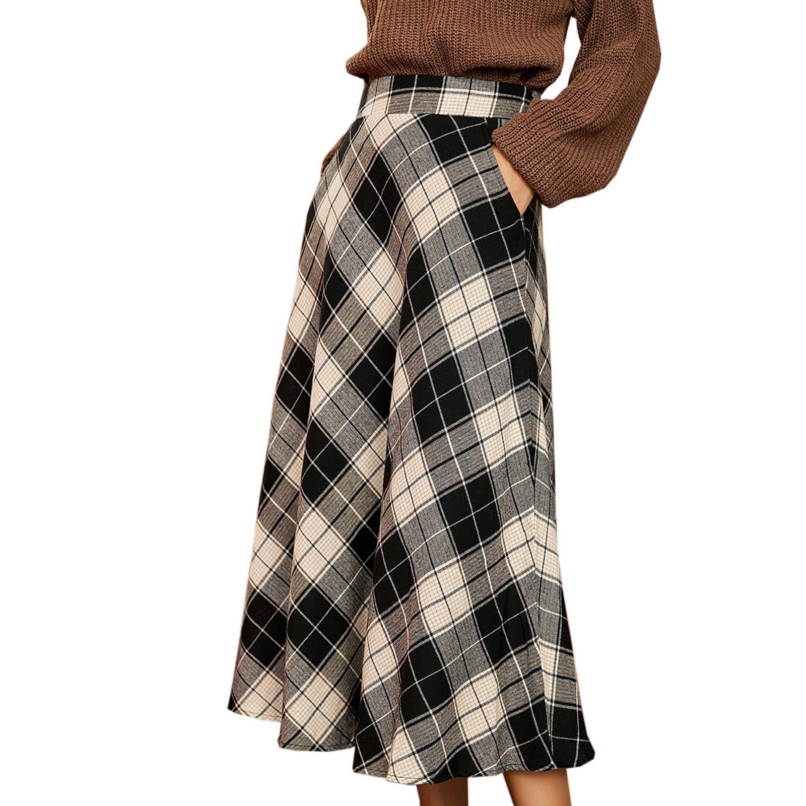 Wool Plaid Pleated Skirt – Community Thrift and Vintage
