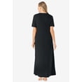 thumbnail image 2 of Dreams & Co. Plus Size Petite V-Neck Short Sleeve Maxi T-Shirt Lounger, 2 of 6