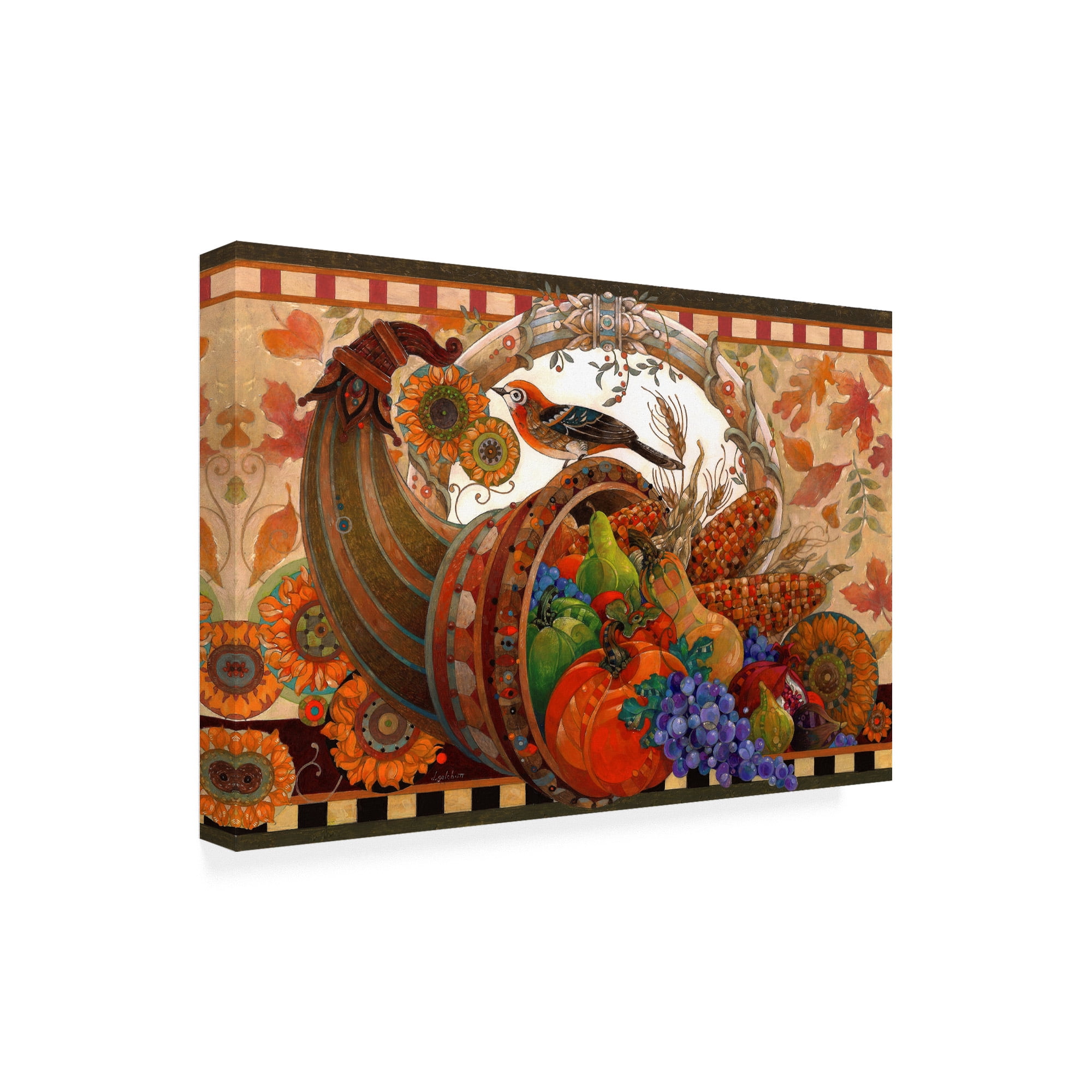 Trademark Fine Art 'Cornucopia Tablecloth' Canvas Art by David Galchutt