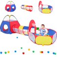 thumbnail image 1 of Juego Tent PigPigPen 3 en 1 con túnel, piscina de bolas y canasta de baloncesto, 1 of 6