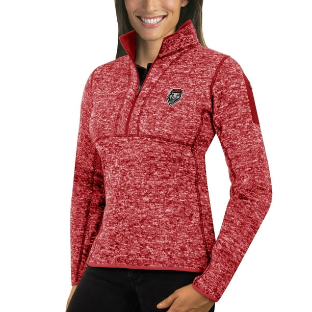 Antigua New Mexico Lobos Antigua Women S Fortune 1 2 Zip Pullover Sweater Red Walmart Com Walmart Com
