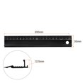 thumbnail image 2 of Unique Bargains Aluminum Alloy Straight Ruler, 20cm, Black, 2 Count, 2 of 5