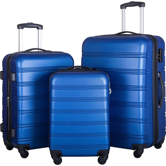 YANSHE 3 Piece Luggage Set Hardshell ABS Expandable Suitcase With TSA Lock And Spinner Wheels For Men Women Travel Business (20Inch/24Inch/28 Inch)